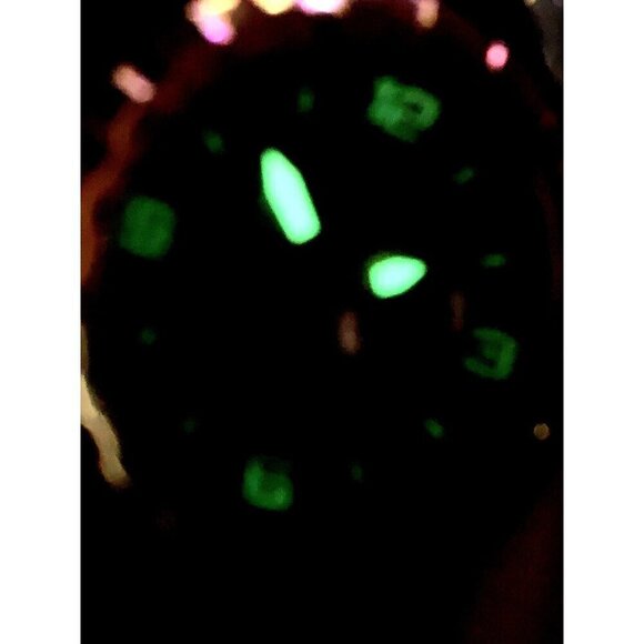 Oceanaut Men's Watch OC1121 Quartz Chronograph Gold Black Dial Rubber Band 47mm - Picture 7 of 14